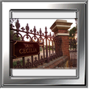 Saint Cecelia sign on Front Gate